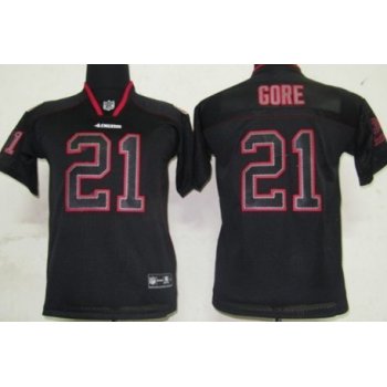 Nike San Francisco 49ers #21 Frank Gore Lights Out Black Kids Jersey