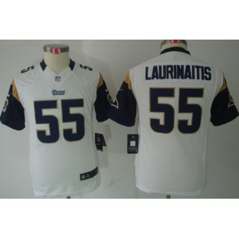 Nike St. Louis Rams #55 James Laurinaitis White Limited Kids Jersey