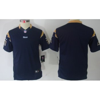 Nike St. Louis Rams Blank Navy Blue Limited Kids Jersey