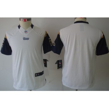 Nike St. Louis Rams Blank White Limited Kids Jersey