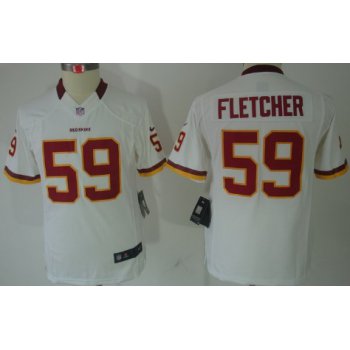 Nike Washington Redskins #59 London Fletcher White Limited Kids Jersey