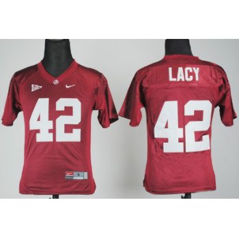 Alabama Crimson Tide #42 Eddie Lacy Red Kids Jersey