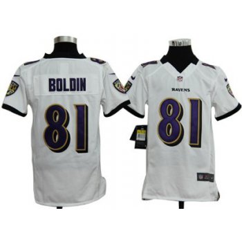 Nike Baltimore Ravens #81 Anquan Boldin White Game Kids Jersey