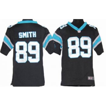 Nike Carolina Panthers #89 Steve Smith Black Game Kids Jersey