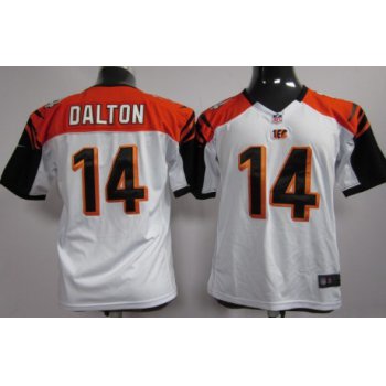 Nike Cincinnati Bengals #14 Andy Dalton White Game Kids Jersey