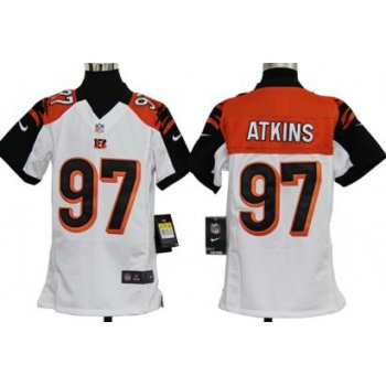 Nike Cincinnati Bengals #97 Geno Atkins White Game Kids Jersey