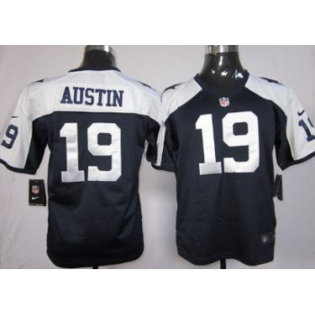 Nike Dallas Cowboys #19 Miles Austin Blue Thanksgiving Game Kids Jersey