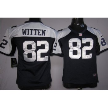 Nike Dallas Cowboys #82 Jason Witten Blue Thanksgiving Game Kids Jersey