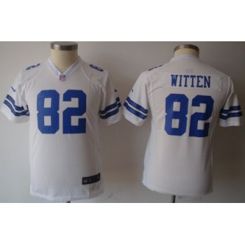 Nike Dallas Cowboys #82 Jason Witten White Game Kids Jersey