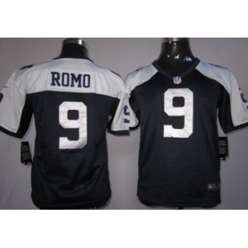 Nike Dallas Cowboys #9 Tony Romo Blue Thanksgiving Game Kids Jersey