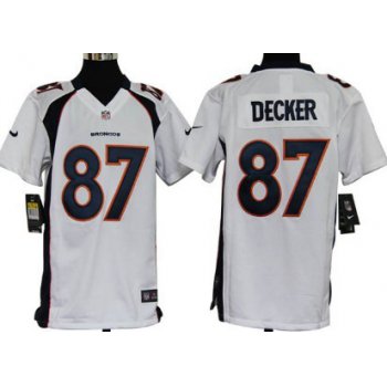 Nike Denver Broncos #87 Eric Decker White Game Kids Jersey