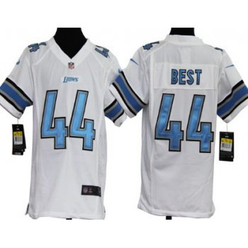 Nike Detroit Lions #44 Jahvid Best White Game Kids Jersey