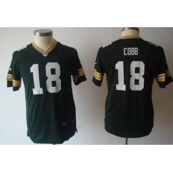 Nike Green Bay Packers #18 Randall Cobb Green Game Kids Jersey