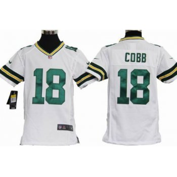 Nike Green Bay Packers #18 Randall Cobb White Game Kids Jersey