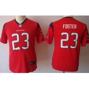 Nike Houston Texans #23 Arian Foster Red Game Kids Jersey