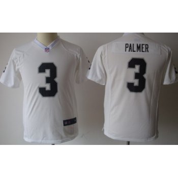 Nike Oakland Raiders #3 Carson Palmer White Game Kids Jersey