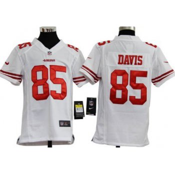 Nike San Francisco 49ers #85 Vernon Davis White Game Kids Jersey