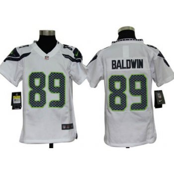 Nike Seattle Seahawks #89 Doug Baldwin White Game Kids Jersey