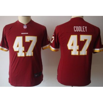 Nike Washington Redskins #47 Chris Cooley Red Game Kids Jersey