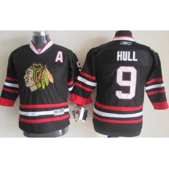 Chicago Blackhawks #9 Bobby Hull Black Kids Jersey