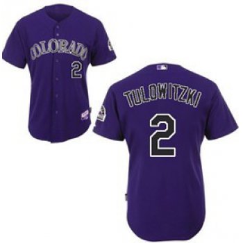 Colorado Rockies #2 Tulowitzki Purple Kids Jersey