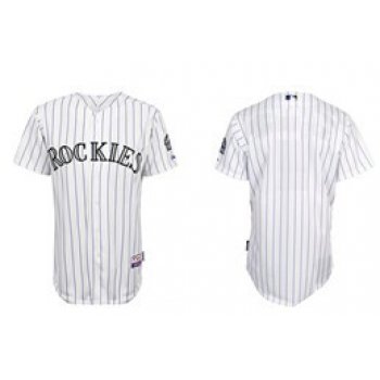 Colorado Rockies Blank White Kids Jersey