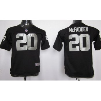 Nike Oakland Raiders #20 Darren McFadden Black Game Kids Jersey