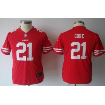 Nike San Francisco 49ers #21 Frank Gore Red Game Kids Jersey