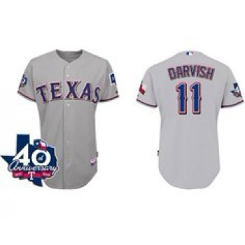 Texas Rangers #11 Yu Darvish Gray 40TH Kids Jersey