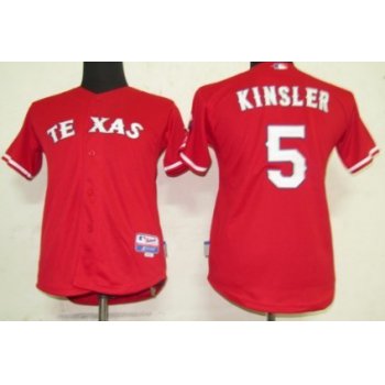 Texas Rangers #5 Ian Kinsler Red Kids Jersey