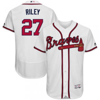 Men's Atlanta Braves #27 Austin Riley White Flex Base Stitched Jersey