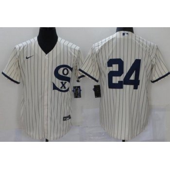 Men's Chicago White Sox #24 Yasmani Grandal Cream 2021 Field of Dreams Cool Base Jersey