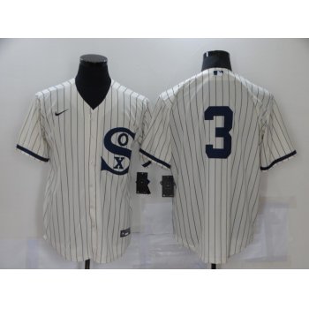 Men's Chicago White Sox #3 Harold Baines 2021 Cream Field of Dreams Cool Base Stitched Nike Jersey