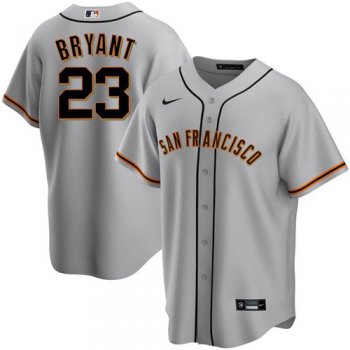 Men's San Francisco Giants #23 Kris Bryant Gray Cool Base Nike Jersey