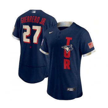 Men's Toronto Blue Jays #27 Vladimir Guerrero Jr. 2021 Navy All-Star Flex Base Stitched MLB Jersey