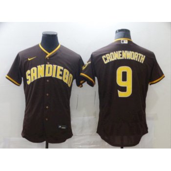 San Diego Padres 9 Jake Cronenworth Baseball Brown Jerseys