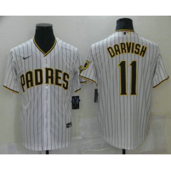 Men's San Diego Padres #11 Yu Darvish White Stitched MLB Cool Base Nike Jersey