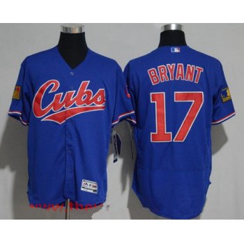 Men's Chicago Cubs #17 Kris Bryant Royal Blue 1994 Turn Back The Clock Stitched MLB Majestic Flex Base Jersey