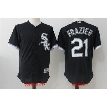 Men's Chicago White Sox #21 Todd Frazier Black Stitched MLB Majestic Cool Base Jersey