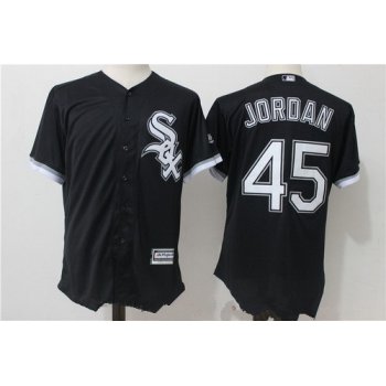 Men's Chicago White Sox #45 Michael Jordan Retired Black Stitched MLB Majestic Cool Base Jersey