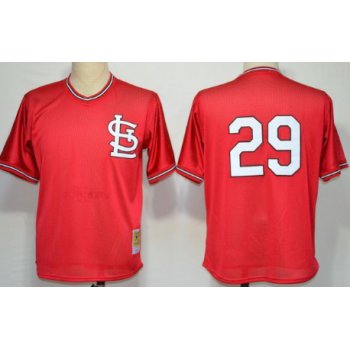 St. Louis Cardinals #29 Vince Coleman 1985 Mesh BP Red Throwback Jersey