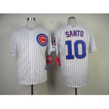 Chicago Cubs #10 Ron Santo White Jersey