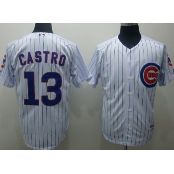 Chicago Cubs #13 Starlin Castro White Jersey