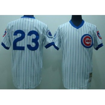 Chicago Cubs #23 Ryne Sandberg 1984 White Throwback Jersey