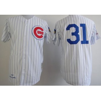 Chicago Cubs #31 Ferguson Jenkins 1969 White Throwback Jersey