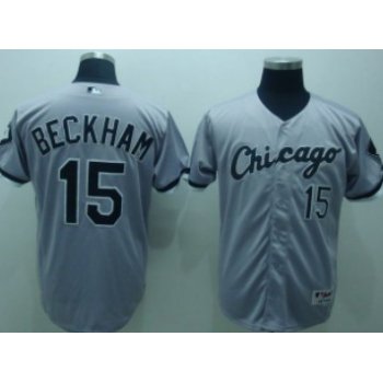 Chicago White Sox #15 Gordon Beckham Gray Jersey