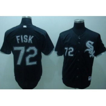 Chicago White Sox #72 Carlton Fisk Black Jersey