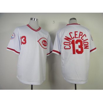 Cincinnati Reds #13 Dave Concepcion 1976 White Throwback Jersey