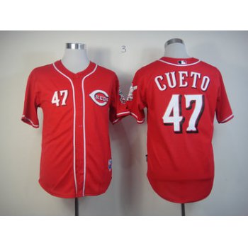 Cincinnati Reds #47 Johnny Cueto Red Jersey