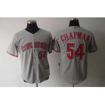 Cincinnati Reds #54 Aroldis Chapman Gray Jersey